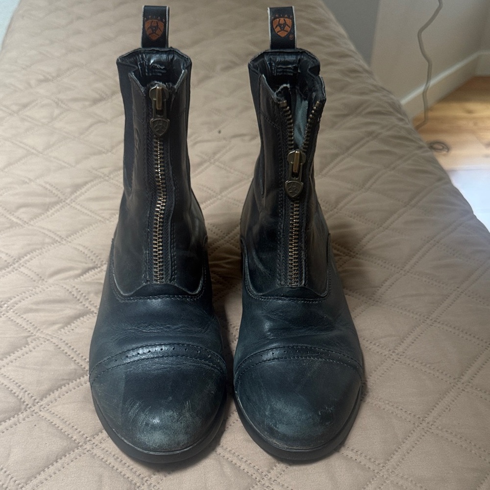 Ariat Black Paddock Boots with Zipper